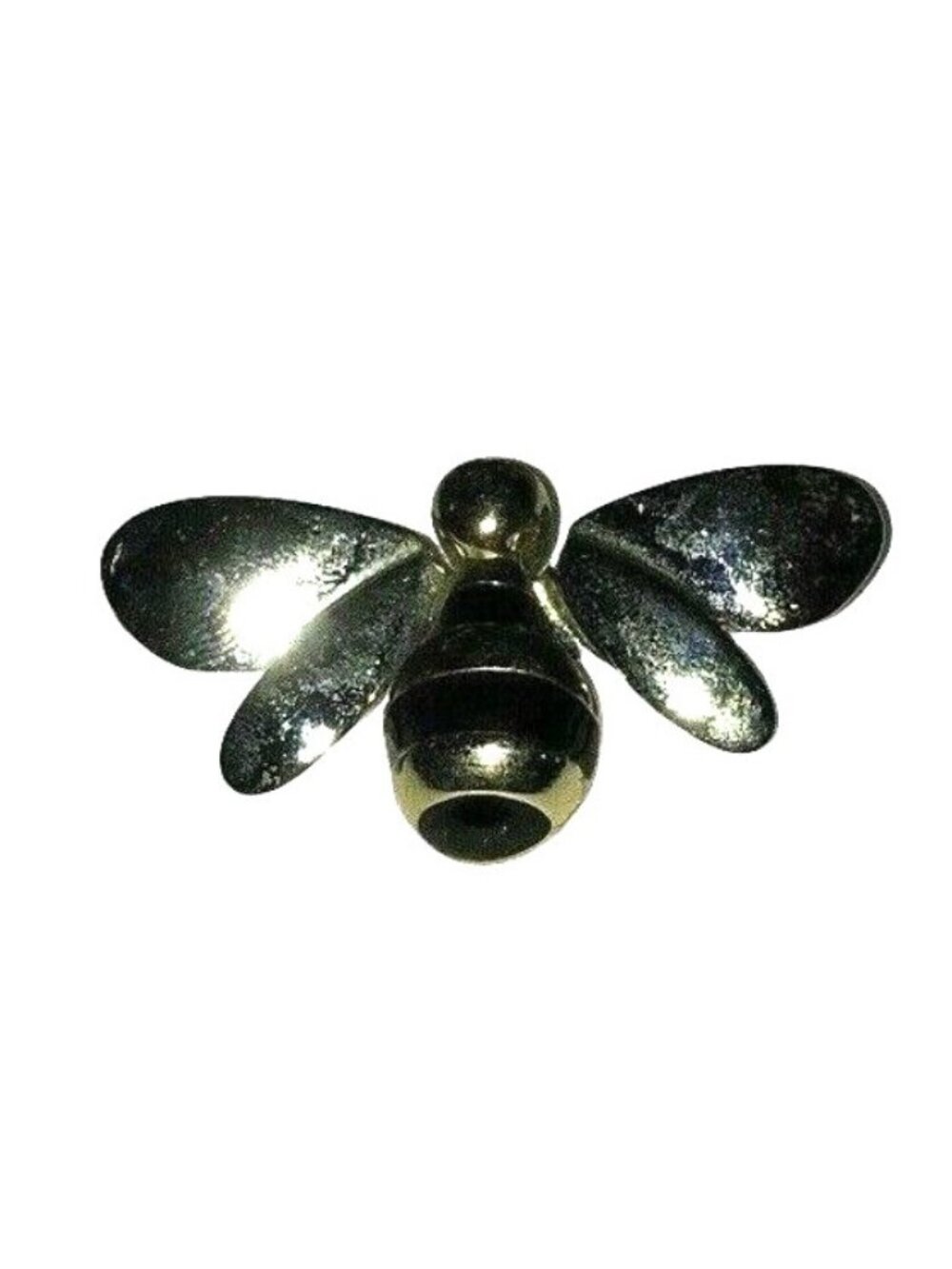 Laura Conrad Silver Gold Black Enamel Bumblebee Bee Signed Designer Pin Brooch